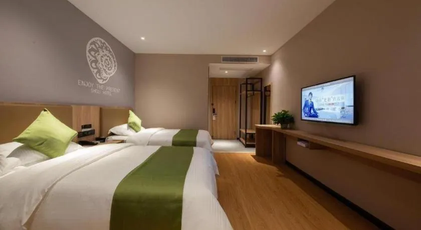 Bed in Shell Hotel Anhui Huaibei Suixi County Economic Development Zone
