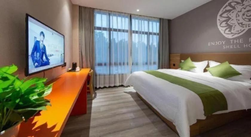 Bed in Shell Hotel Anhui Huaibei Suixi County Economic Development Zone
