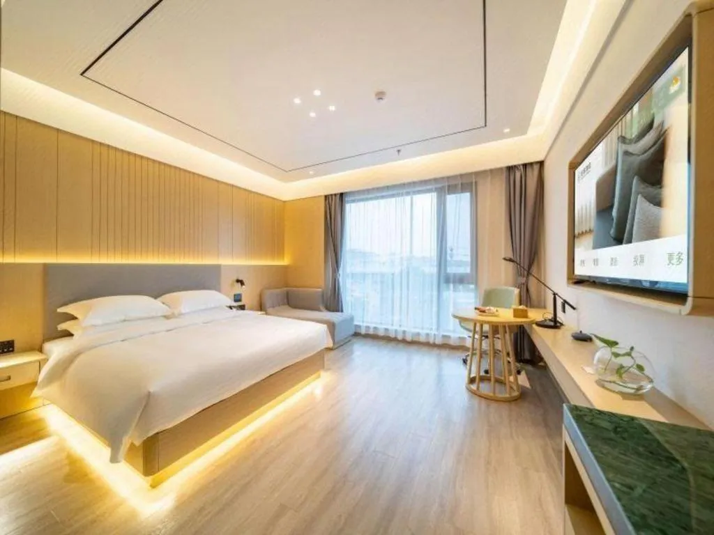 Bed in Deep Sleep Hotel Xuzhou High-Speed Railway Station East Square Oubeisha