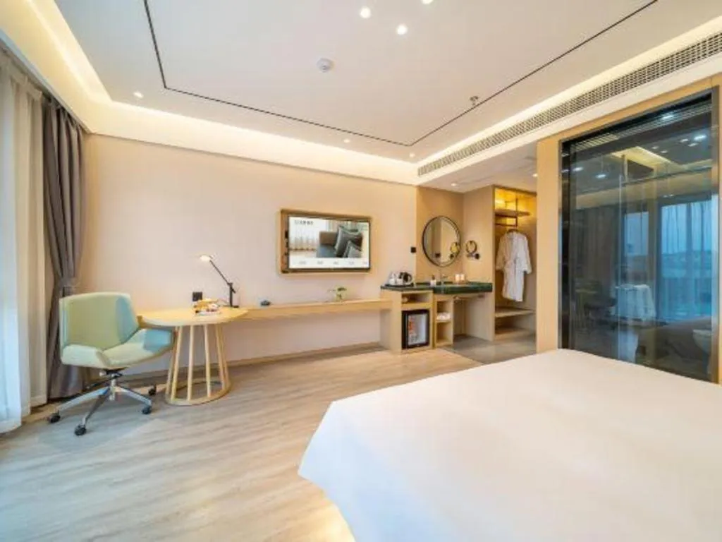 Bed in Deep Sleep Hotel Xuzhou High-Speed Railway Station East Square Oubeisha