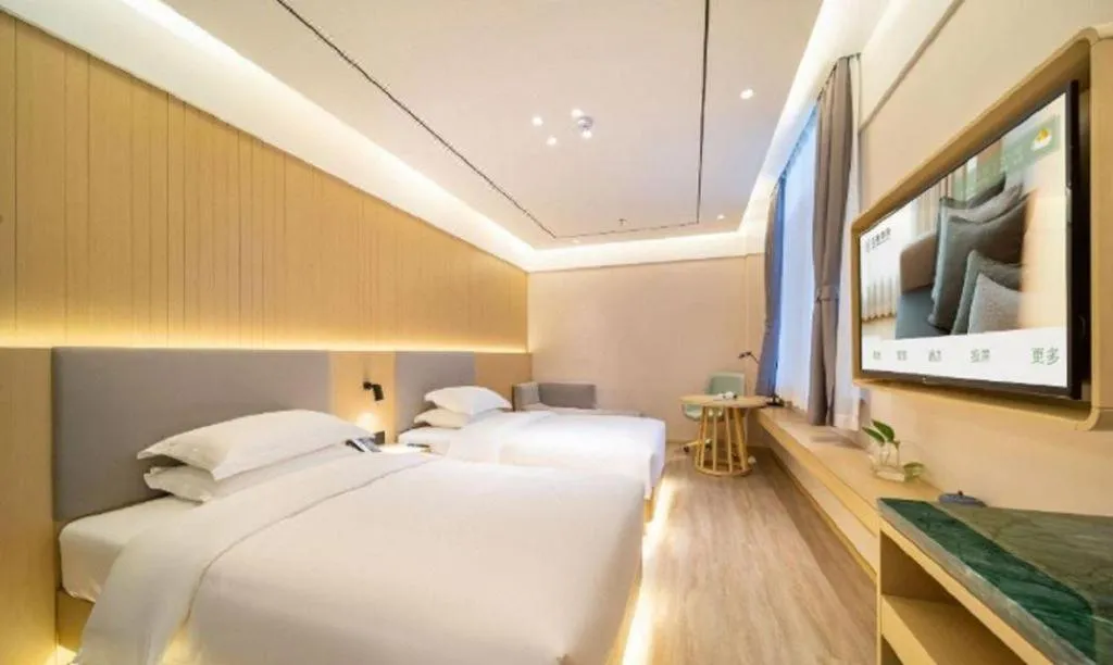 Bed in Deep Sleep Hotel Xuzhou High-Speed Railway Station East Square Oubeisha
