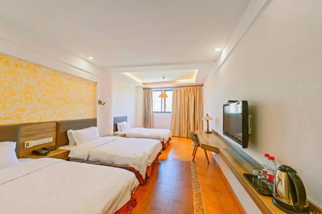 Bed in GreenTree Alliance Hotel Shanghai Baoshan District Meilan Lake Yueluo Road