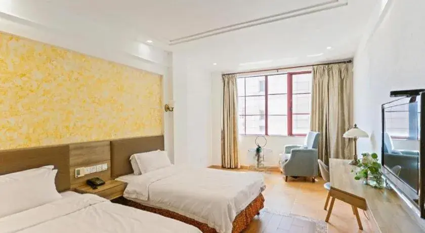 Bed in GreenTree Alliance Hotel Shanghai Baoshan District Meilan Lake Yueluo Road Bed in GreenTree Alliance Hotel Shanghai Baoshan District Meilan Lake Yueluo Road