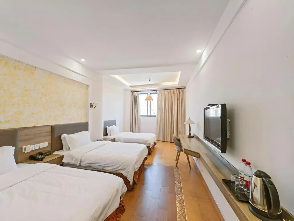 Bed in GreenTree Alliance Hotel Shanghai Baoshan District Meilan Lake Yueluo Road