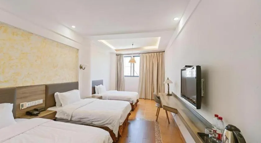 Bed in GreenTree Alliance Hotel Shanghai Baoshan District Meilan Lake Yueluo Road