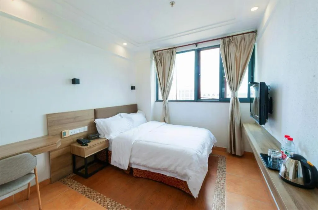 Bed in GreenTree Alliance Hotel Shanghai Baoshan District Meilan Lake Yueluo Road