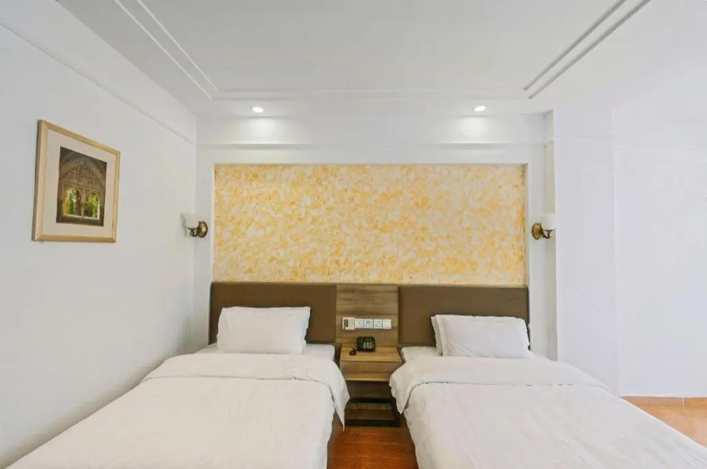 Bed in GreenTree Alliance Hotel Shanghai Baoshan District Meilan Lake Yueluo Road