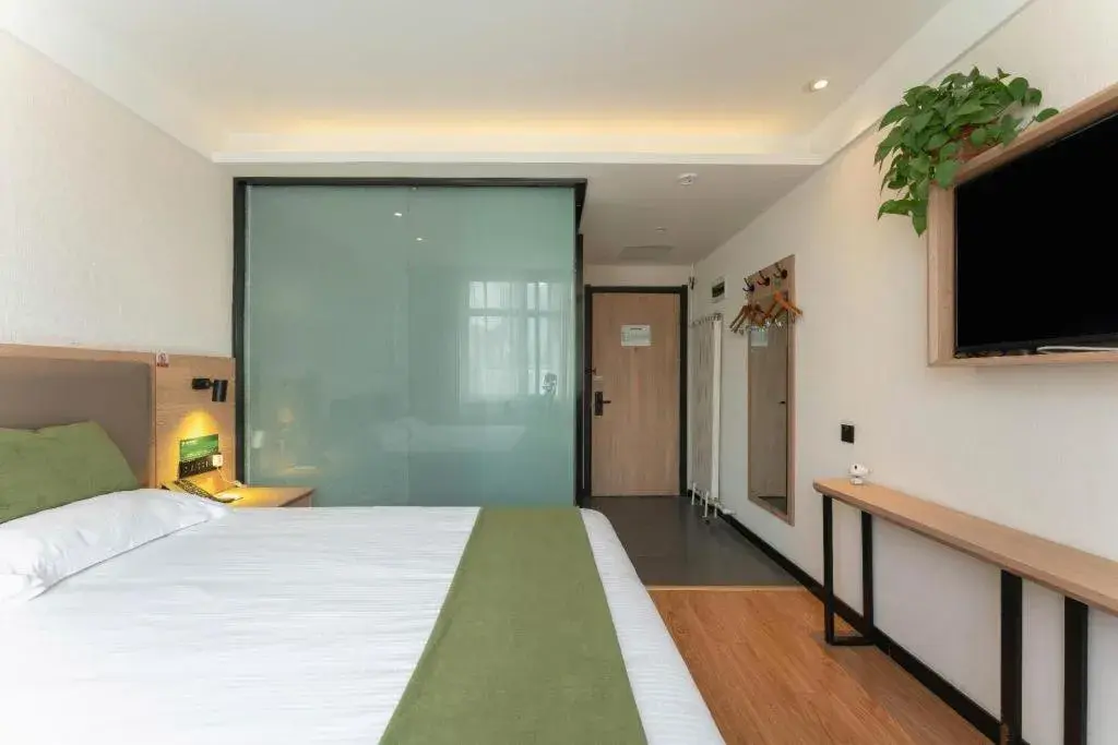Bed in Green Tree Inn Express Jinan Huaiyin District Jingshi Road Children's Hospital Bed in Green Tree Inn Express Jinan Huaiyin District Jingshi Road Children's Hospital