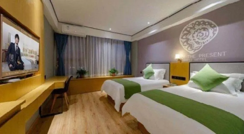 Bed in Shell Hotel Anhui Huaibei Railway Station Huiyuan Road