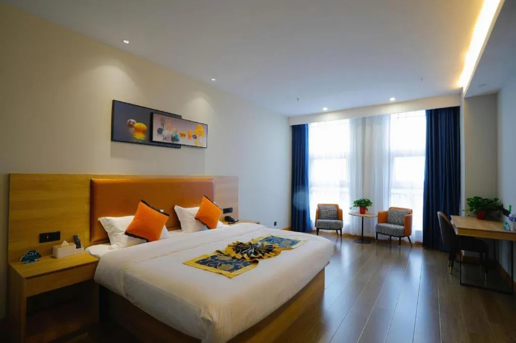 Bed in Green Tree Inn Express Tangshan Yueting County Bus Station