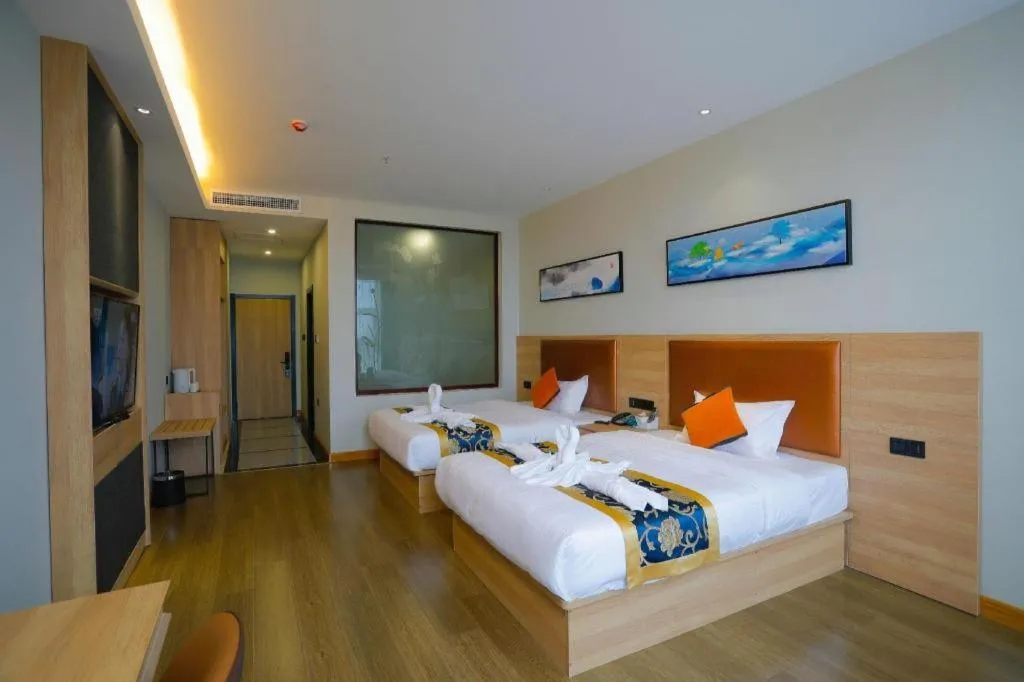 Bed in Green Tree Inn Express Tangshan Yueting County Bus Station