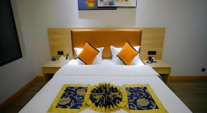 Bed in Green Tree Inn Express Tangshan Yueting County Bus Station