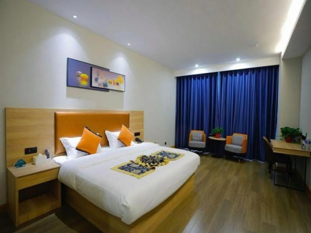 Bed in Green Tree Inn Express Tangshan Yueting County Bus Station