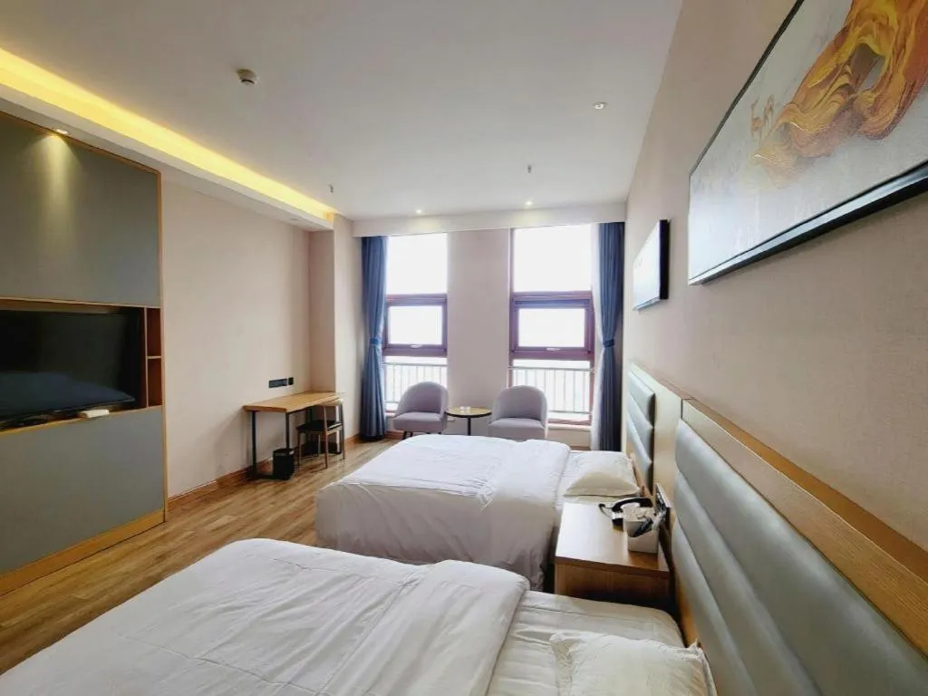 Bed in Green Tree Inn Express Tangshan Yueting County Bus Station