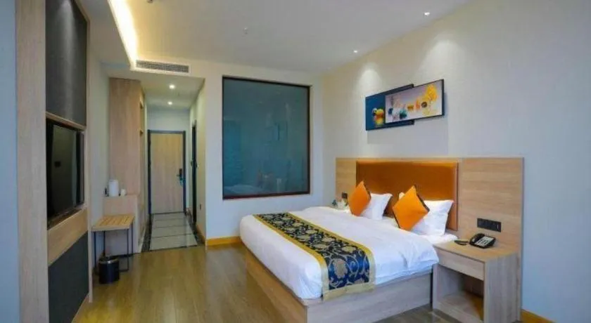 Bed in Green Tree Inn Express Tangshan Yueting County Bus Station