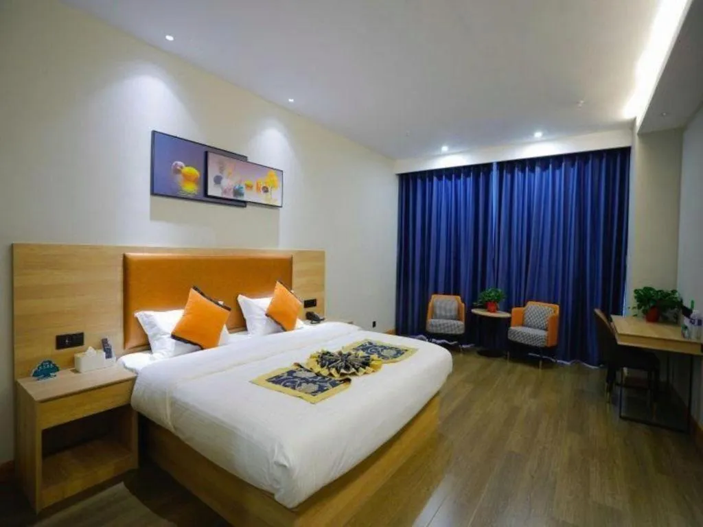 Bed in Green Tree Inn Express Tangshan Yueting County Bus Station