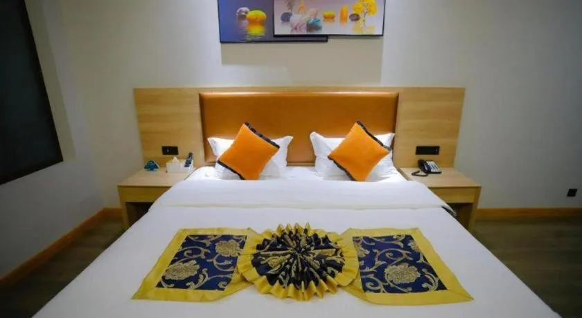 Bed in Green Tree Inn Express Tangshan Yueting County Bus Station