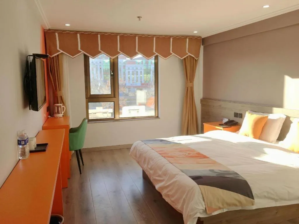 Bed in Shell Hotel Beijing Miyun District Shuiku Yangguang