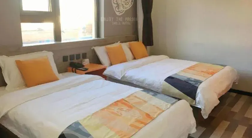 Bed in Shell Hotel Beijing Miyun District Shuiku Yangguang Bed in Shell Hotel Beijing Miyun District Shuiku Yangguang