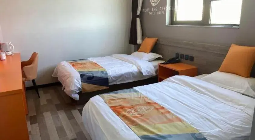 Bed in Shell Hotel Beijing Miyun District Shuiku Yangguang Bed in Shell Hotel Beijing Miyun District Shuiku Yangguang