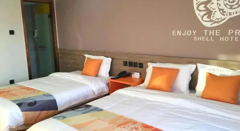 Bed in Shell Hotel Beijing Miyun District Shuiku Yangguang Bed in Shell Hotel Beijing Miyun District Shuiku Yangguang