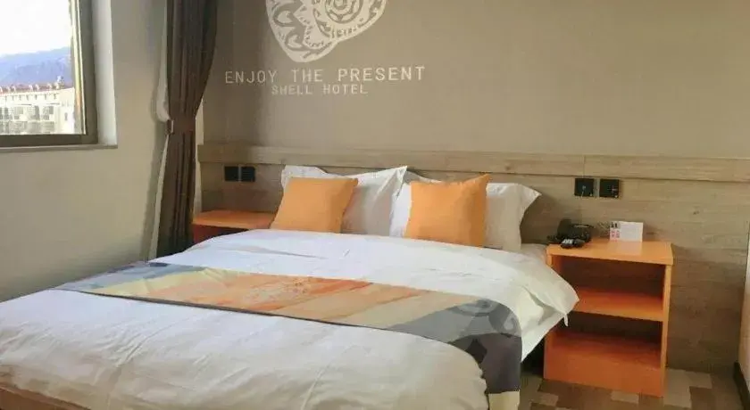 Bed in Shell Hotel Beijing Miyun District Shuiku Yangguang Bed in Shell Hotel Beijing Miyun District Shuiku Yangguang