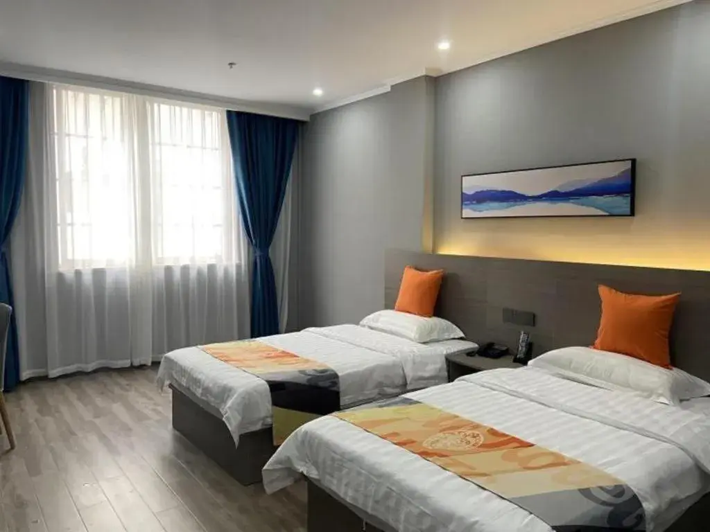 Bed in Shell Hotel Yancheng Binhai County Renmin Nan Road Bed in Shell Hotel Yancheng Binhai County Renmin Nan Road