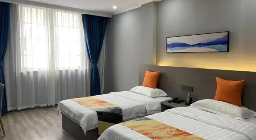Bed in Shell Hotel Yancheng Binhai County Renmin Nan Road Bed in Shell Hotel Yancheng Binhai County Renmin Nan Road