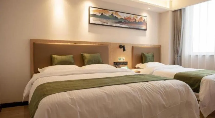 Bed in Green Tree Inn Fuyang Funan County Tianzhu Square