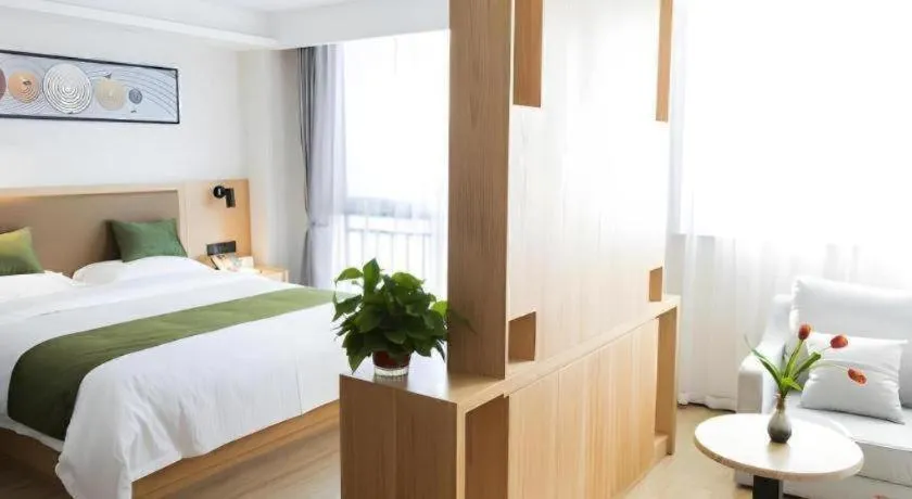 Bed in Green Tree Inn Fuyang Funan County Tianzhu Square