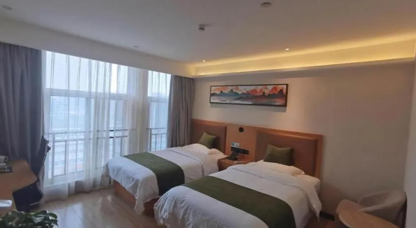 Bed in Green Tree Inn Fuyang Funan County Tianzhu Square