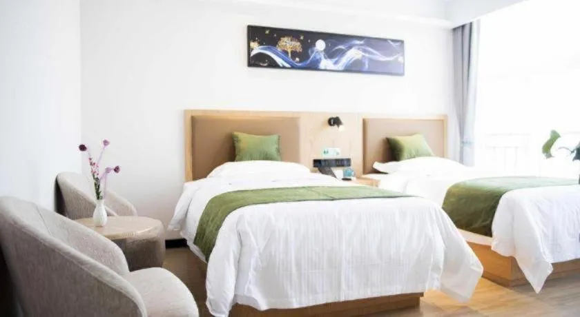 Bed in Green Tree Inn Fuyang Funan County Tianzhu Square