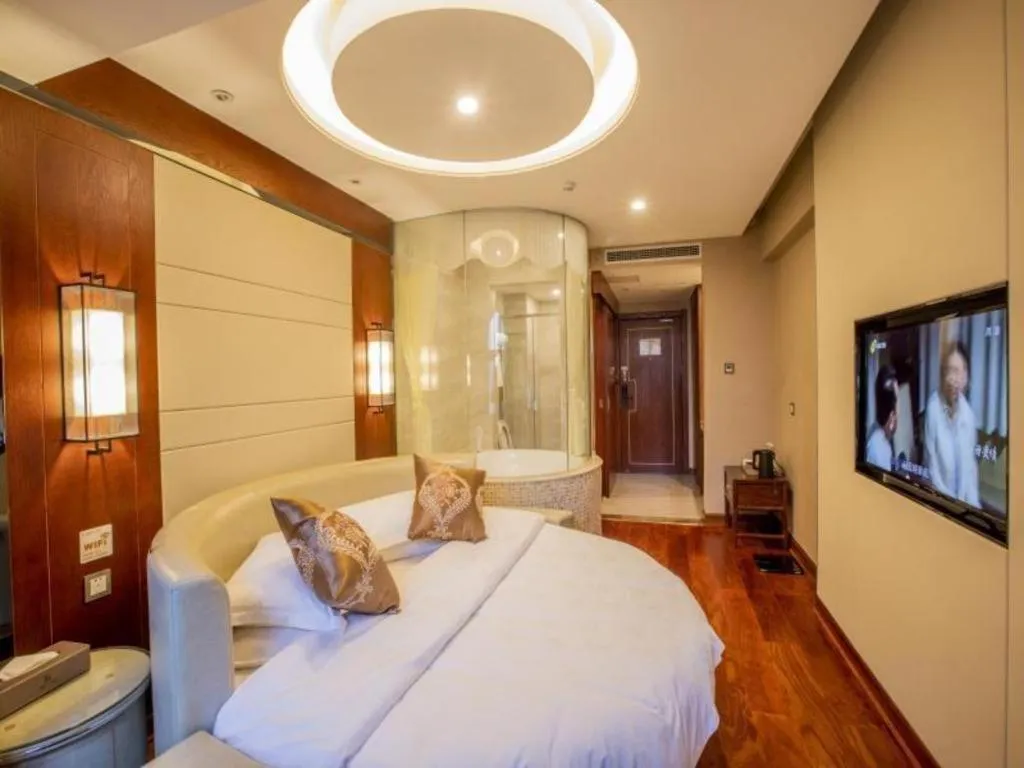 Bed in GreenTree Eastern Hotel Linyi Linshu County Aegean Sea