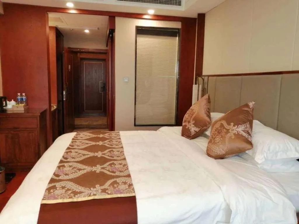 Bed in GreenTree Eastern Hotel Linyi Linshu County Aegean Sea