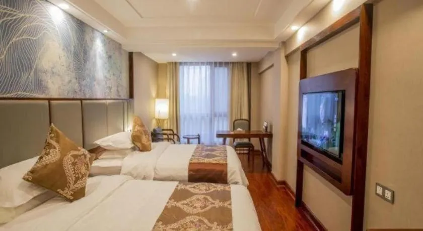 Bed in GreenTree Eastern Hotel Linyi Linshu County Aegean Sea