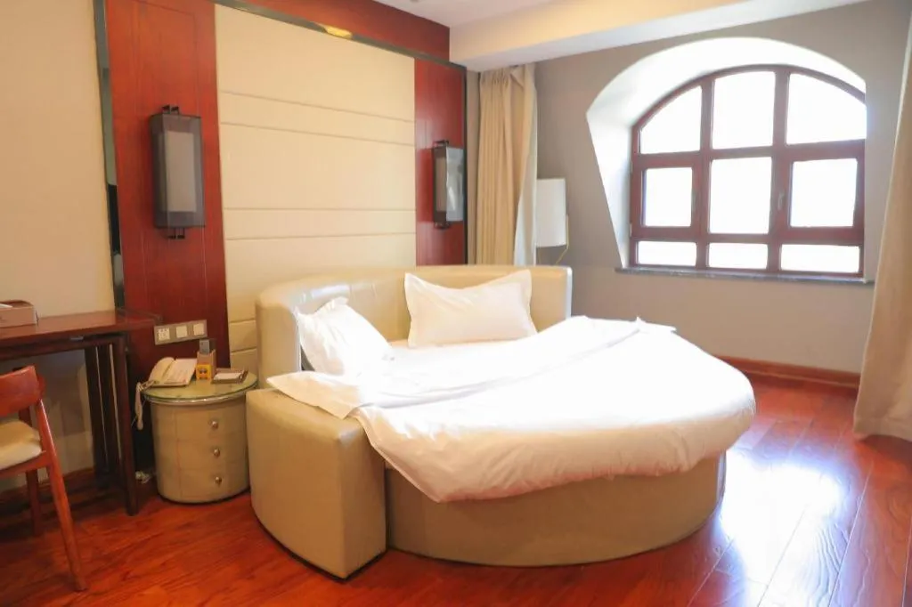 Bed in GreenTree Eastern Hotel Linyi Linshu County Aegean Sea