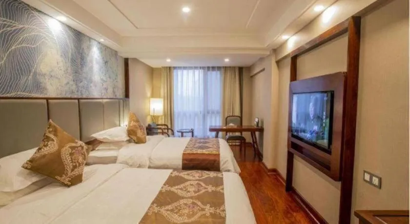 Bed in GreenTree Eastern Hotel Linyi Linshu County Aegean Sea