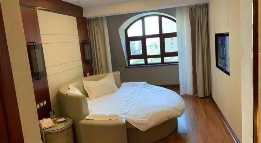 Bed in GreenTree Eastern Hotel Linyi Linshu County Aegean Sea