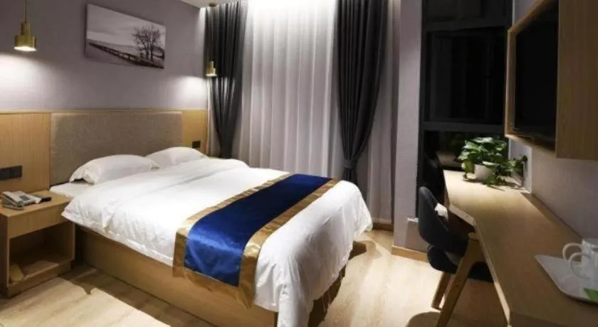 Bed in Shell Hotel Shanghai Normal University Hongcao Road Metro Station Guiping Road