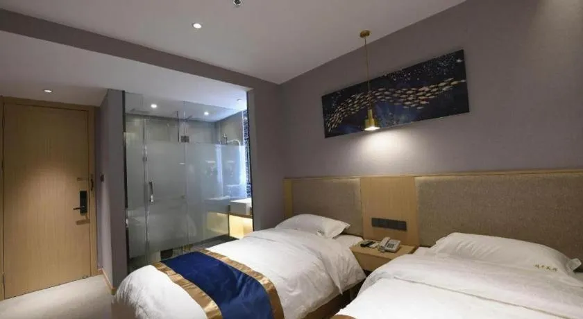Bed in Shell Hotel Shanghai Normal University Hongcao Road Metro Station Guiping Road