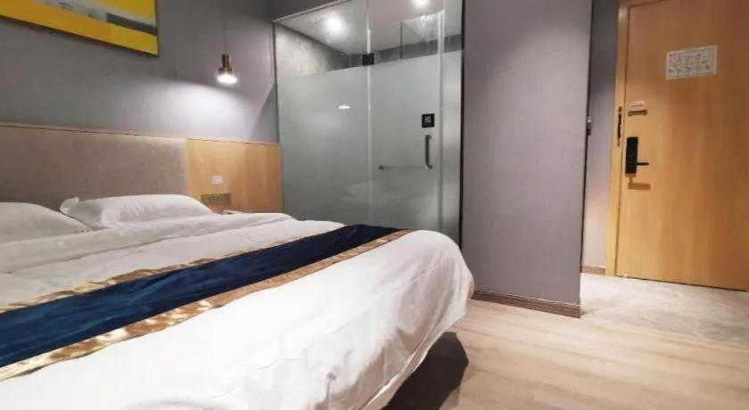 Bed in Shell Hotel Shanghai Normal University Hongcao Road Metro Station Guiping Road
