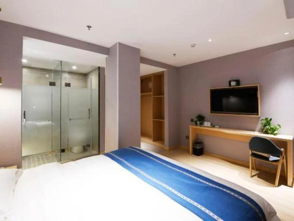 Bed in Shell Hotel Shanghai Normal University Hongcao Road Metro Station Guiping Road