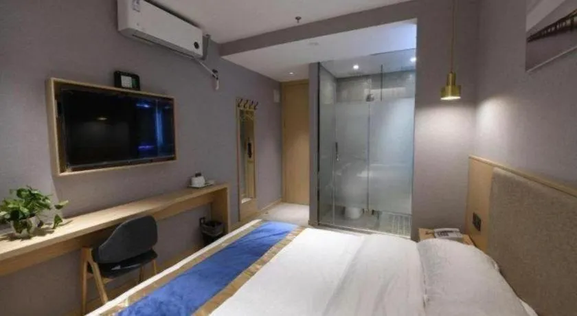Bed in Shell Hotel Shanghai Normal University Hongcao Road Metro Station Guiping Road