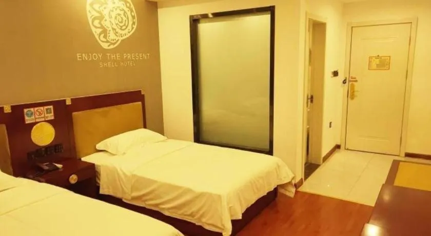 Bed in Shell Hotel Liaocheng Dongchang Xi Road Railway Station