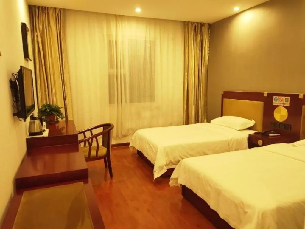 Bed in Shell Hotel Liaocheng Dongchang Xi Road Railway Station