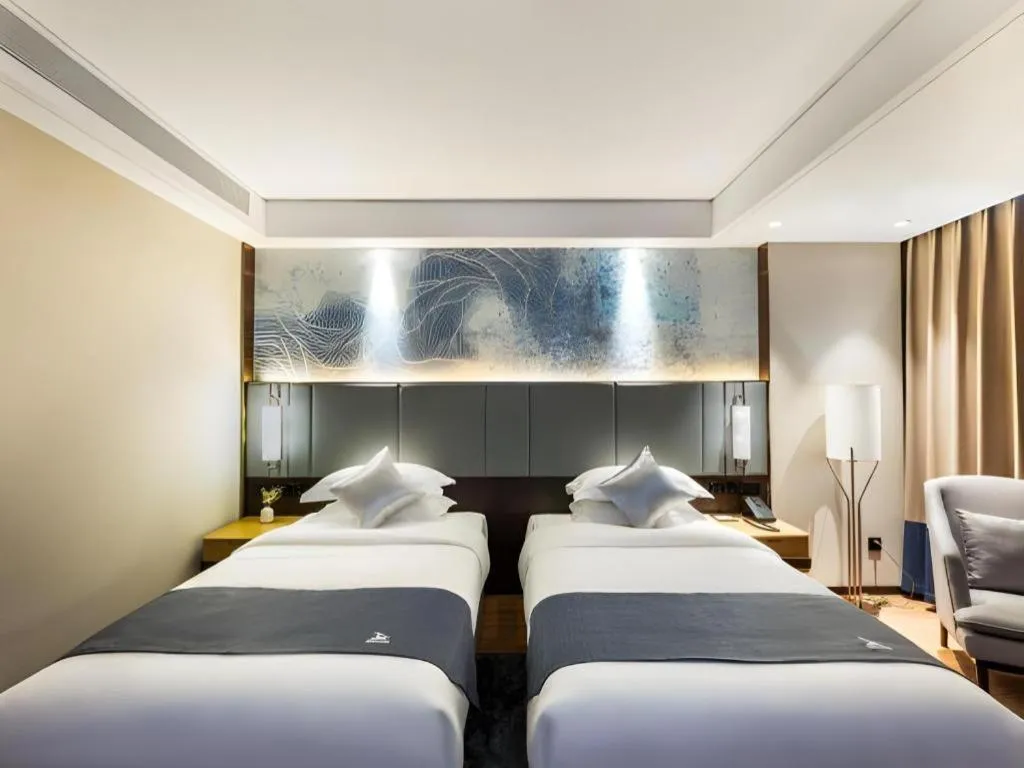 Bed in GreenTree Eastern Hotel Suzhou Dushu Lake Yinshan Lake Guoyuan Road Metro Station