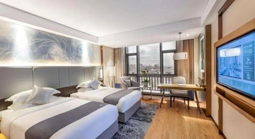 Bed in GreenTree Eastern Hotel Suzhou Dushu Lake Yinshan Lake Guoyuan Road Metro Station