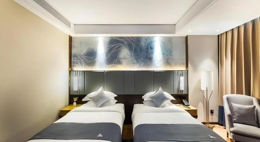 Bed in GreenTree Eastern Hotel Suzhou Dushu Lake Yinshan Lake Guoyuan Road Metro Station