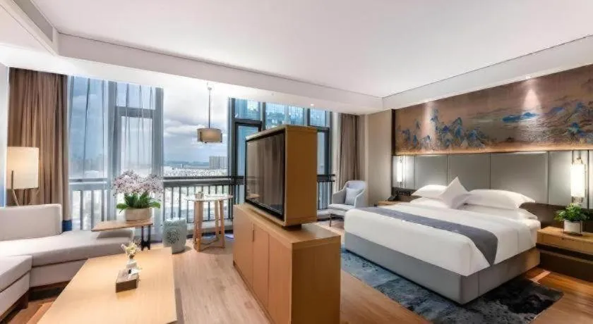 Bed in GreenTree Eastern Hotel Suzhou Dushu Lake Yinshan Lake Guoyuan Road Metro Station