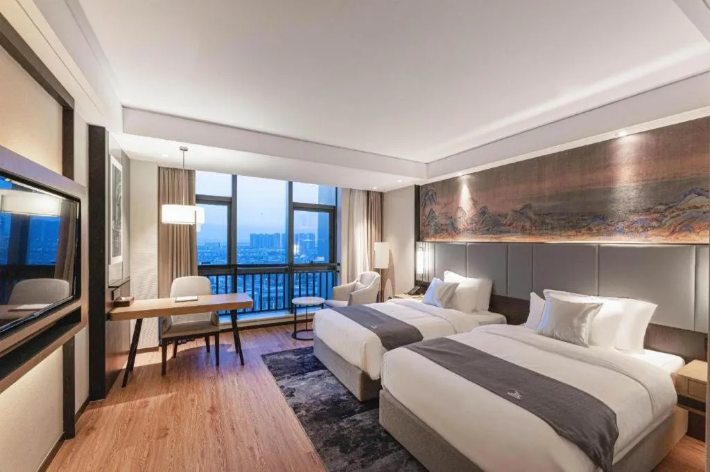 Bed in GreenTree Eastern Hotel Suzhou Dushu Lake Yinshan Lake Guoyuan Road Metro Station